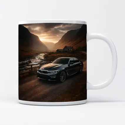 BMW Five Series Dark Scottish Highland Valley