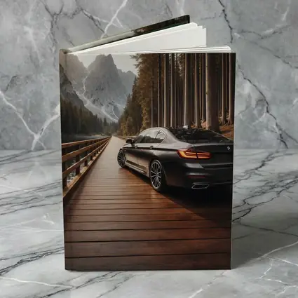 BMW 7 Series On Mountain Wooden Bridge