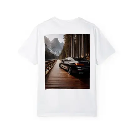 BMW 7 Series On Mountain Wooden Bridge