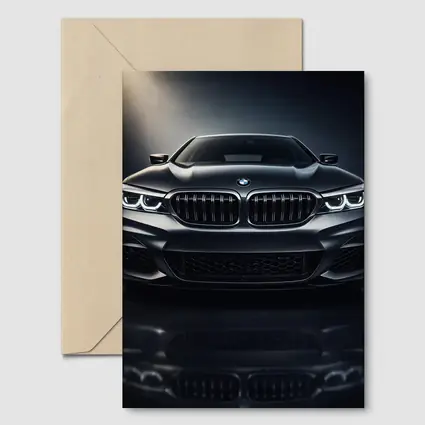 BMW M5 Front View Dark Studio