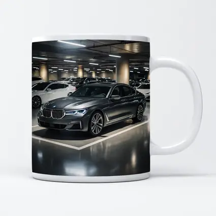 BMW Seven Series Parked In Underground Garage