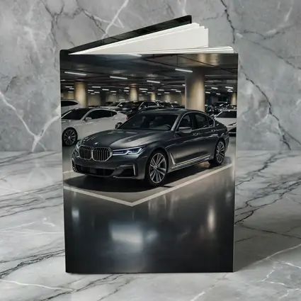 BMW Seven Series Parked In Underground Garage