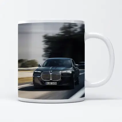 BMW 7 Series Black Sedan on Highway
