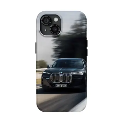 BMW 7 Series Black Sedan on Highway