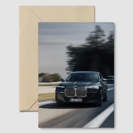 BMW 7 Series Black Sedan on Highway