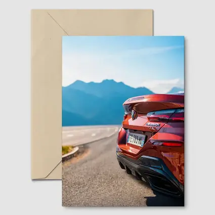 BMW M850i Rear Mountain Road View