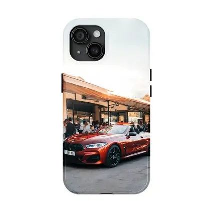 BMW M8 Convertible Parked Outside Cafe