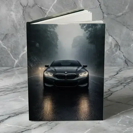 BMW 8 Series Front View Foggy Road