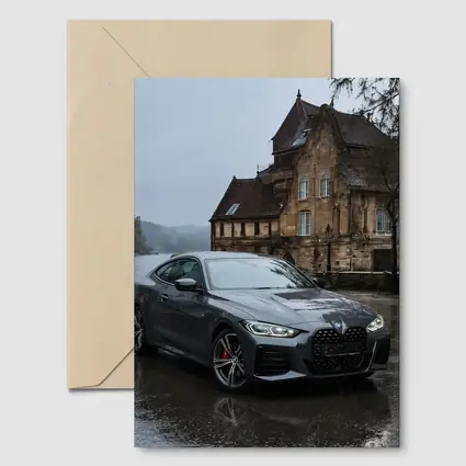BMW 4 Series Coupe Rainy Castle Setting