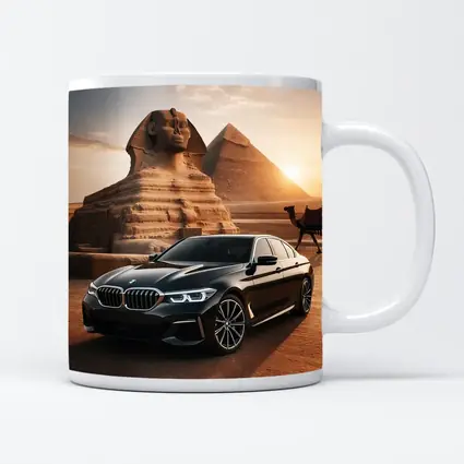 BMW 5 Series Black Egypt Pyramids Sphinx