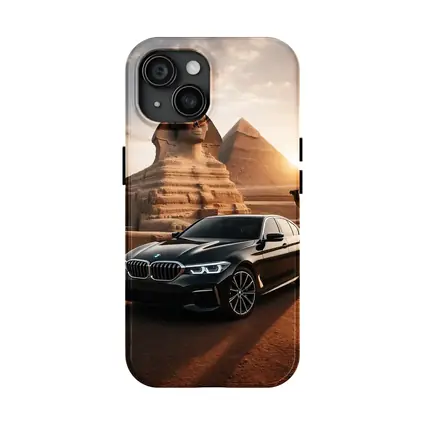 BMW 5 Series Black Egypt Pyramids Sphinx