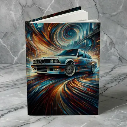 BMW E30 Swirling Abstract City Art
