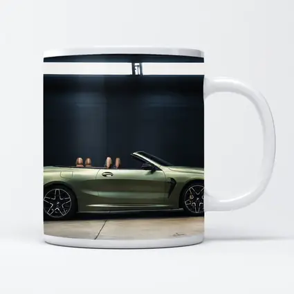 BMW M8 Convertible Olive Green Studio Shot