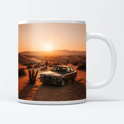 BMW E30 3 Series Desert Sunset Scene