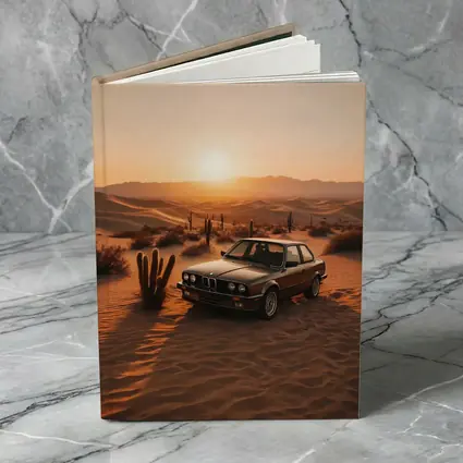 BMW E30 3 Series Desert Sunset Scene
