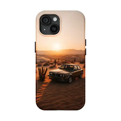 BMW E30 3 Series Desert Sunset Scene