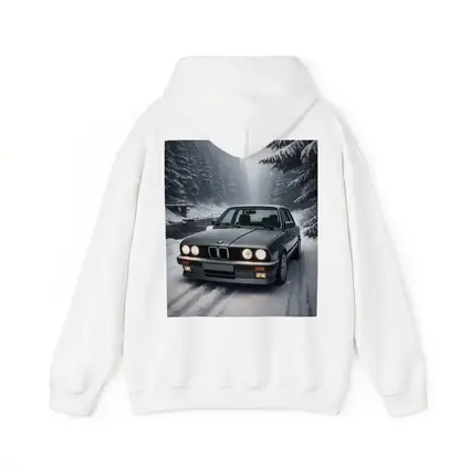 BMW E30 3 Series Snowy Forest Road