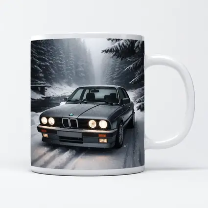 BMW E30 3 Series Snowy Forest Road