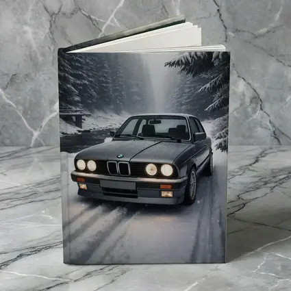 BMW E30 3 Series Snowy Forest Road