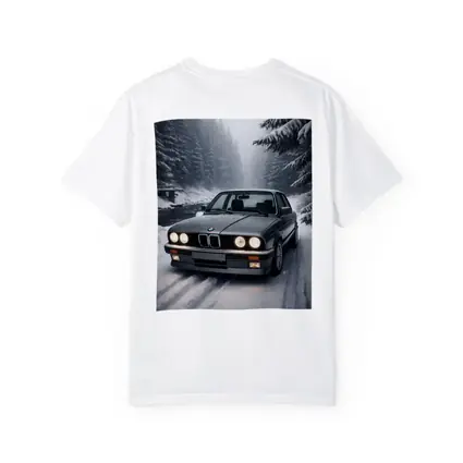 BMW E30 3 Series Snowy Forest Road