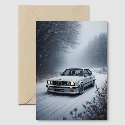 BMW E30 3 Series Snow Winter Road