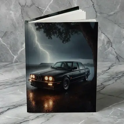 BMW E30 Parked In Stormy Night Rain