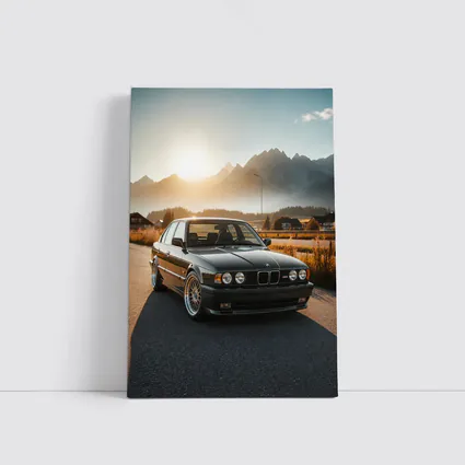 BMW M5 E34 Black Mountain Sunset Road