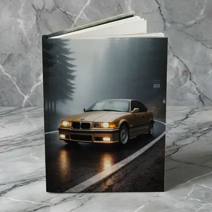 BMW E36 3 Series Foggy Forest Road