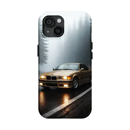 BMW E36 3 Series Foggy Forest Road