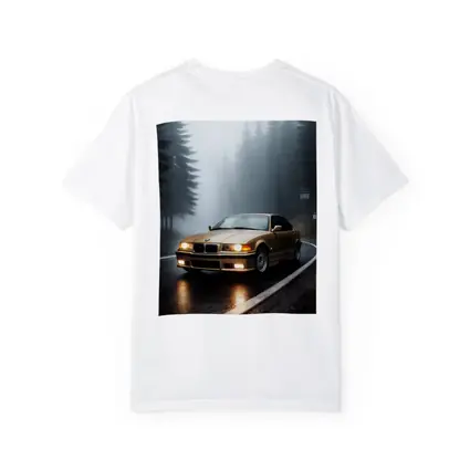 BMW E36 3 Series Foggy Forest Road