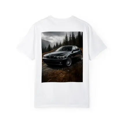 BMW 7 Series Black Sedan Mountain Forest