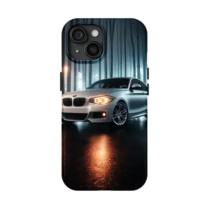 BMW One Series Parked On Misty Night Street