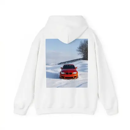 BMW M1 Orange Car In Snow