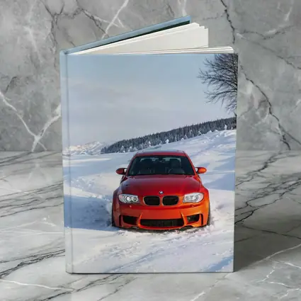 BMW M1 Orange Car In Snow