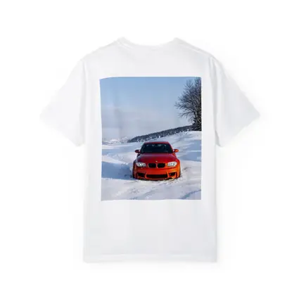 BMW M1 Orange Car In Snow