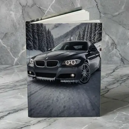 BMW Three Series Sedan Snowy Mountain Road