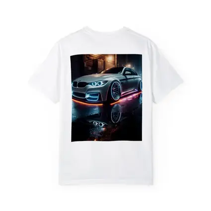 BMW M3 Neon Glow Wet Street Night