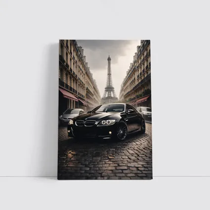 BMW E92 Black Coupe Paris Eiffel Tower