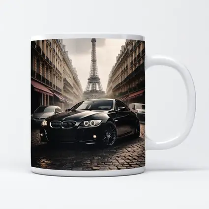 BMW E92 Black Coupe Paris Eiffel Tower
