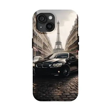 BMW E92 Black Coupe Paris Eiffel Tower