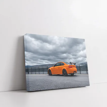 BMW M3 GTS Orange Coupe Cloudy Sky