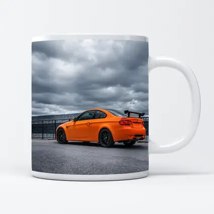 BMW M3 GTS Orange Coupe Cloudy Sky