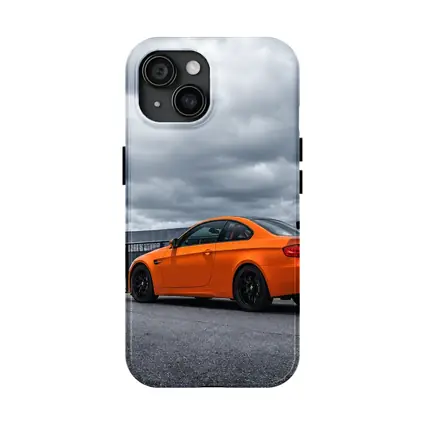 BMW M3 GTS Orange Coupe Cloudy Sky