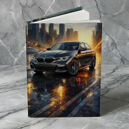 BMW 3 Series Sedan Rainy City Night