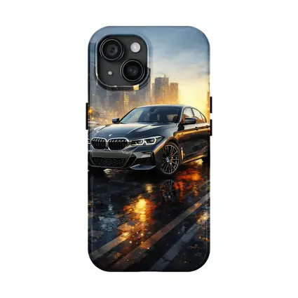 BMW 3 Series Sedan Rainy City Night