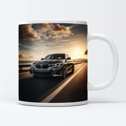 BMW One Series Driving Coastal Road Sunset