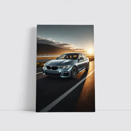 BMW 1 Series Driving at Golden Sunset