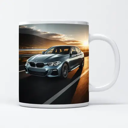 BMW 1 Series Driving at Golden Sunset