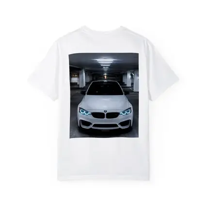 BMW M3 White Front View Parking Garage