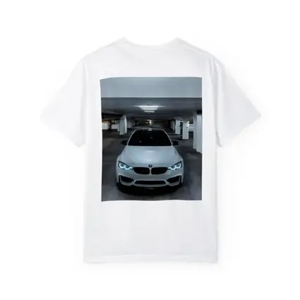 BMW M3 White Parking Garage Front View